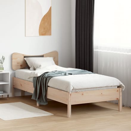 vidaXL - Bedframe - zonder - matras - massief - grenenhout - 75x190 - cm