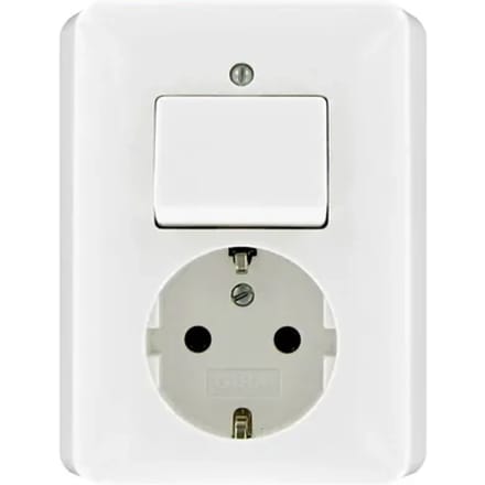 Gira Inbouwstopcontact St55 Met Aarde (randaarde) 1-polig Wit Ip20