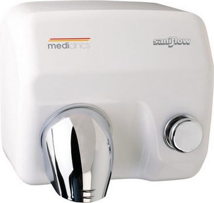 Mediclinics | Handendroger | Drukknop | 2250 watt | Wit | Staal