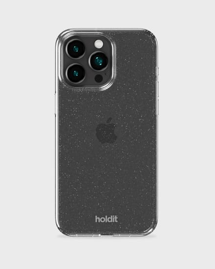 Holdit Glitter Case geschikt voor Apple iPhone 15 Pro - Wit
