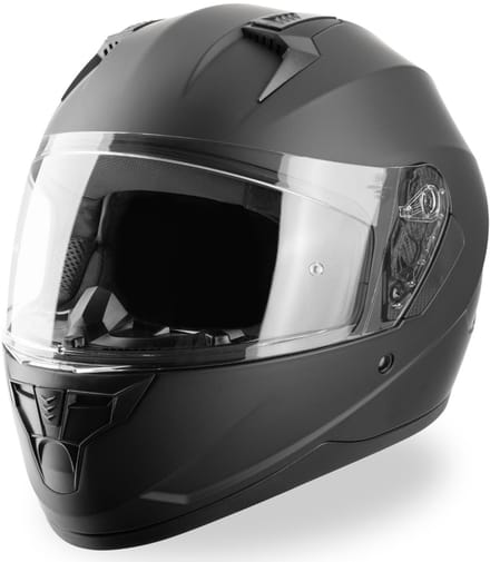 VINZ Vigo Integraalhelm - ECE 22.06 gekeurde Helm Scooter, Motor & Brommer - Heren & Dames - Mat Zwart - S