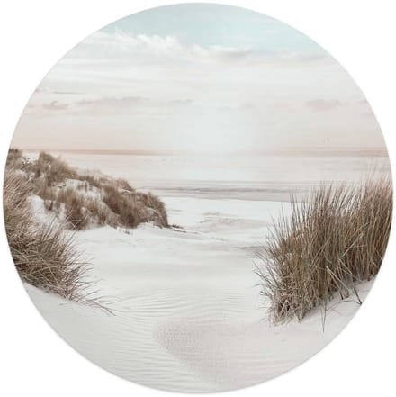 Glasschilderij Horizon aan het strand - Ø 50 - Glas - REINDERS