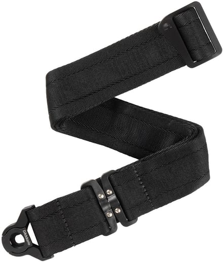 D'Addario 50BALSV00 Auto Lock Swivel Nylon Gitaarband Zwart