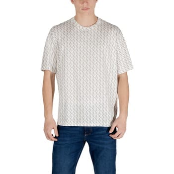 AllOver Logo Print Tee - Beige Shirts
