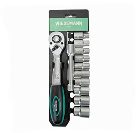 Solidchoice - 12-delige Dopsleutel Set met Ratel en Verlengstuk 125mm