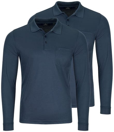 RAGMAN Heren poloshirt 2 pack Basic