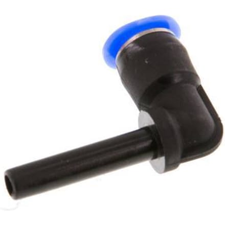 4mm x 4mm 90 graden L-verbinding PBT Insteekfitting Plug Compact Ontwerp NBR [2 Stuks]