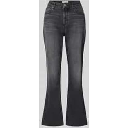 Flared fit high rise jeans van katoenmix, modell 'KIRUNA'