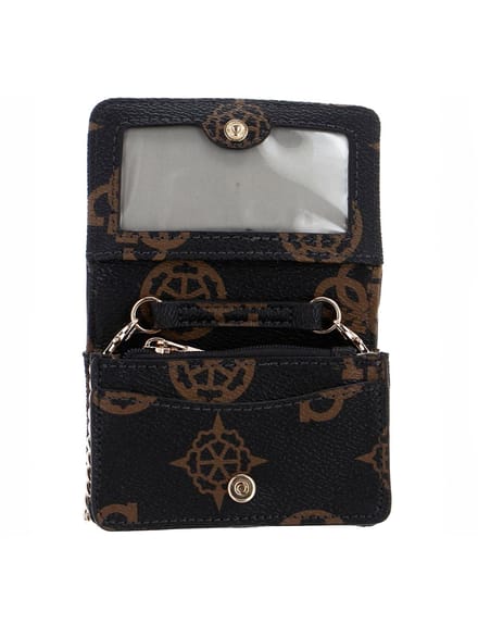 GUESS Schoudertas Meridian Micro Mini Mocha Logo Donkerbruin