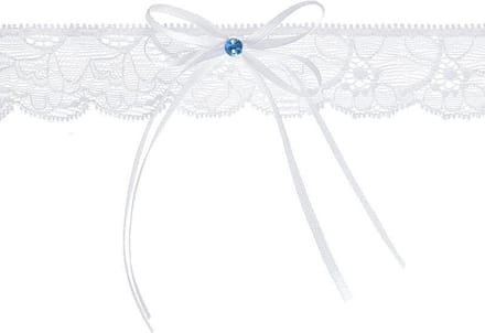 """kant garter met a lint, wit"""