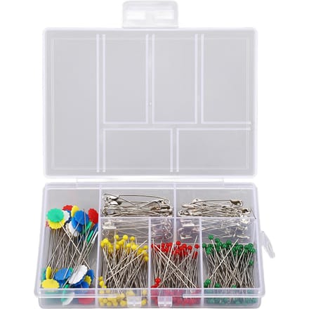 Ensemble de 400 épingles à coudre multicolores avec tête prune et boule de verre pour tissu, DIY, bijoux white