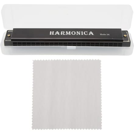 Mondharmonica met 24 gaten voor beginners Plastic mondharmonica Blaasinstrument voor podiumoptredens white