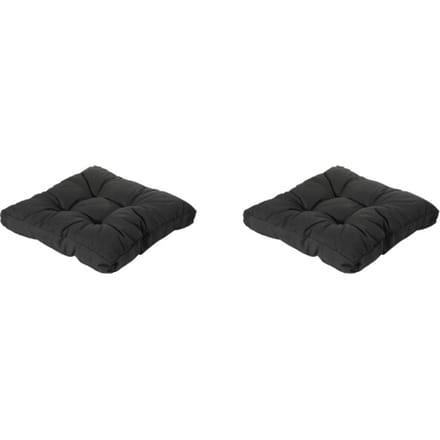 Madison - Florance Zitkussen Rib black - Ca. 73x73 cm - Set van 2
