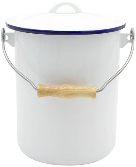 Witte afvalbak met deksel 3 L