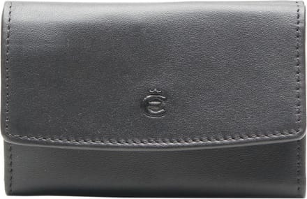 Esquire Leren Sleutelgeval Logo Key Case Black Zwart