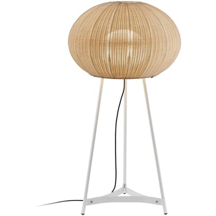 Bover vloerlamp Garota, wit/ivoorkleurig, hoogte 133 cm