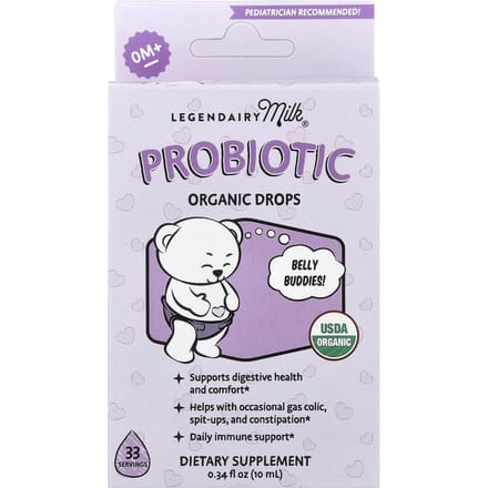 Legendairy Milk, Probiotische Biologische Druppels, 0+ Maanden, 10ml (0,34 fl oz)