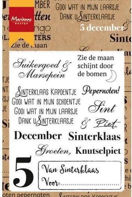 Marianne Design Stempel Vijf december (Nederlands) CS0982 9.5x14.5cm