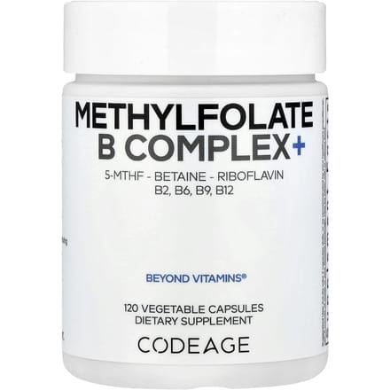 Methylfolaat B-complex+, 120 plantaardige capsules