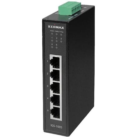 EDIMAX IGS-1005 IGS-1005 Industrial Ethernet Switch 1 GBit/s PoE-functie