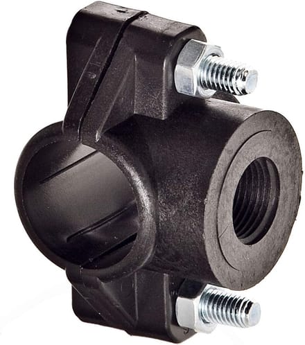 Halsband voor bewatering met bevestigingsschroeven en 1/2 inch aansluiting