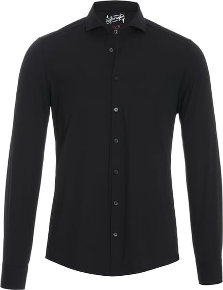 Pure H.Tico The Functional Shirt Zwart - Maat 43 - Heren - Overhemden Formeel