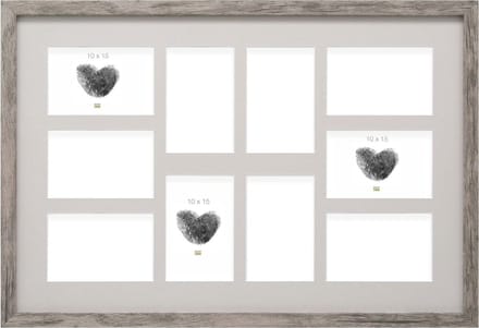 Deknudt Frames multifotolijst S45RH7 P10 - grijs-beige - 10x 10x15 cm