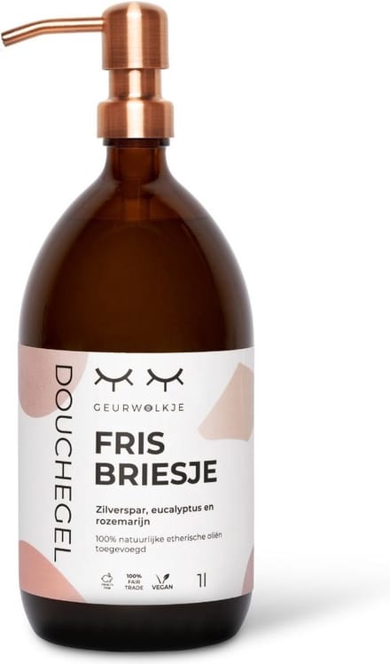 Geurwolkje® Douchegel (roze) - Fris briesje - 1000 ml