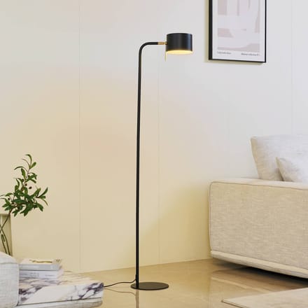 Lindby - vloerlamp - 1licht - Metaal, ijzer - H: 156.5 cm - E27 - zwart