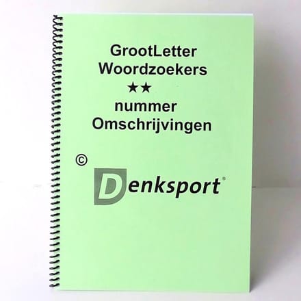 Groot letter puzzelboek - Woordzoekers -Denksport - A4 - 2-sterren