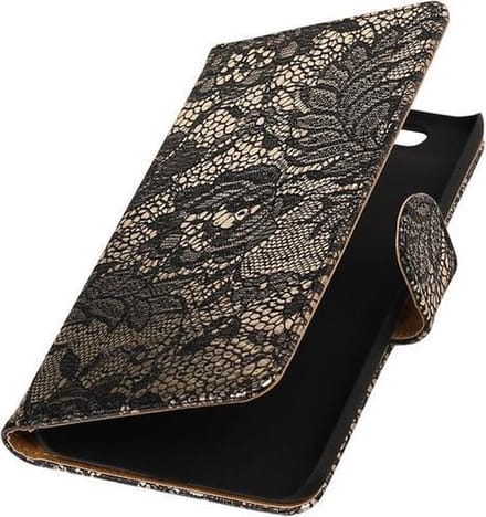 Huawei Nexus 6P - Lace Zwart Booktype Wallet Hoesje