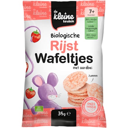 Bio Rijstwafeltjes met aardbei