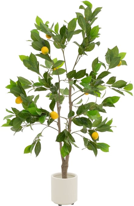 Kunst citroenboom 130 cm kunstplant in pot met fruit ML design