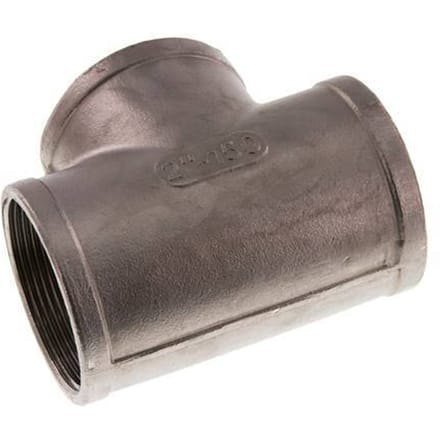 Rp 2'' RVS T-stuk 10 Bar - FL3T-F-SH-200R-S