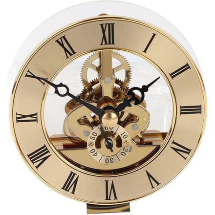 Metaal 86mm Ingebouwde Klok Inzetstuk Quartz Klokhoofd Bureau Knutselklok Accessoires beige