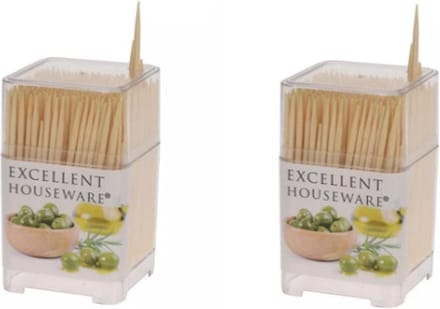 Excellent Houseware - Cocktailprikker - Cocktailprikkers in koker - 900 stuks - coctailprikker