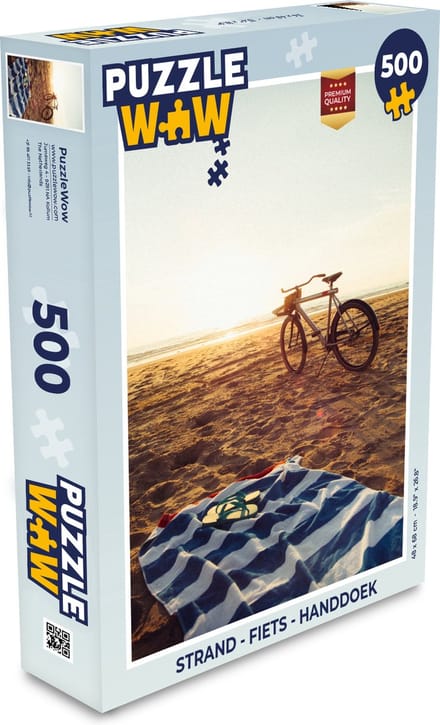 Puzzel Strand - Fiets - Handdoek - Legpuzzel - Puzzel 500 stukjes