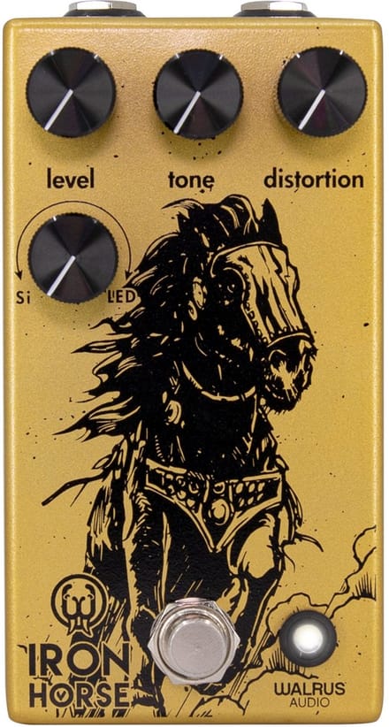 Walrus Audio Iron Horse V3 distortion effectpedaal met Silicon & LED clipping diodes