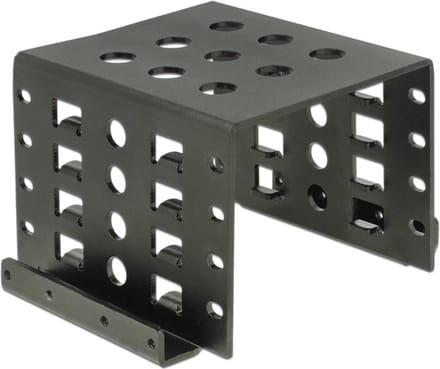 Premium 4x 2,5'' HDD/SSD naar 3,5'' slot montage frame / zwart