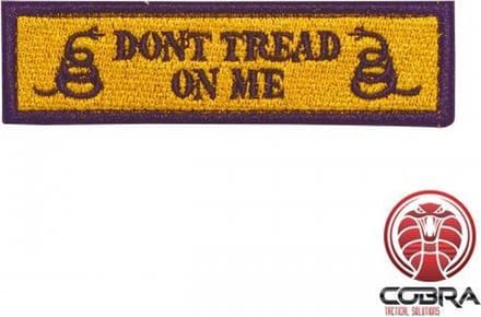 Don't tread on me gele militaire geborduurde patch embleem met velcro