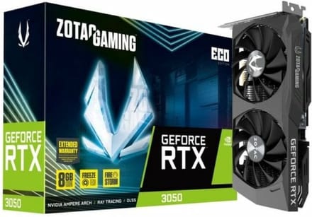 ZOTAC GeForce RTX 3050 ECO - 8GB GDDR6 RAM - Grafische kaarten