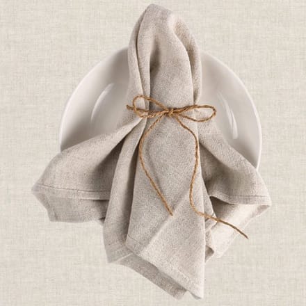 MTTProducts - Herbruikbare beige stoffen servetten (12 stuks)