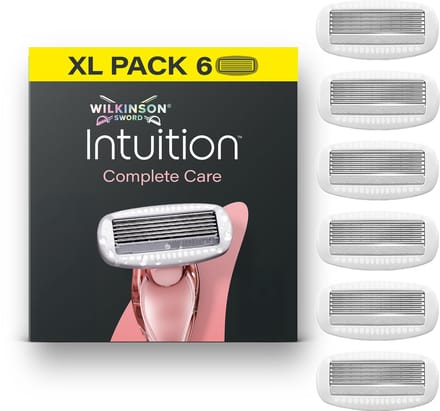 Wilkinson Sword Intuition Complete Care Navulmesjes voor vrouwen, Hydro-Boost-serum, 6 navulmesjes