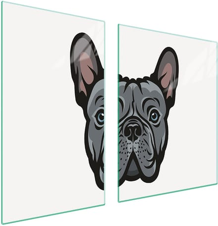 TMK ArtDeko - Snijplank - Glas - 100x52 cm - Motief Pies