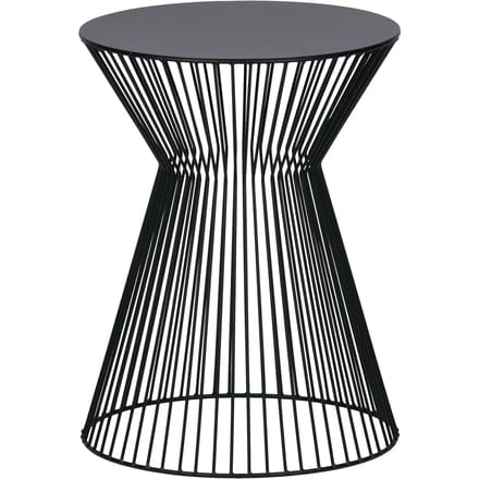 WOOOD Suus Bijzettafel - Metaal - Zwart - 46x Ø35