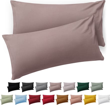 Blumtal Kussensloop Microvezel Kussenhoes 40 x 80 cm - Taupe - Set van 2
