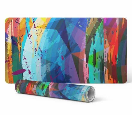 Beschermende decoratieve mat voor bureau, abstract mozaïek, 90x45 cm