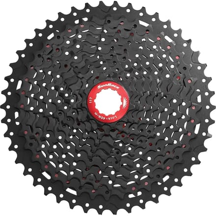 Cassette Sunrace CSMX8 - 11 speed 11-46T - zwart / rood