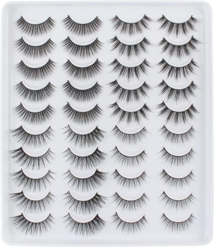 Glowing win - Nepwimpers - 20paar - Gemengd Multipack 4 stijlen - Natuurlijke look - 3D Lichte volumewimpers