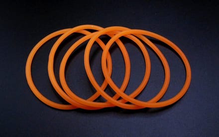 Elastiek rubber oranje